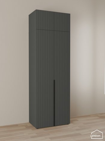 Шкаф с антресолью 800 мм Linnea MHR-2A-2 2450х800х510 (Графит-М 11.1.25) в Нижних Сергах - nizhnie-sergi.mebel-e96.ru