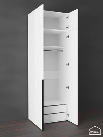 Шкаф с антресолью 800 мм Linnea MHR-2A-3 2450х800х510 (Белый-М 11.1.1) в Нижних Сергах - nizhnie-sergi.mebel-e96.ru