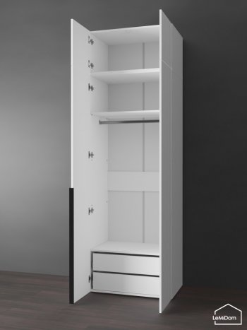 Шкаф с антресолью 800 мм Linnea MHR-2A-3 2450х800х510 (Белый-М 11.1.2) в Нижних Сергах - nizhnie-sergi.mebel-e96.ru