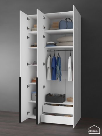 Шкаф с антресолью 1200 мм Linnea MHR-3A-2 2450х1200х510 (Белый-М 11.1.2) в Нижних Сергах - nizhnie-sergi.mebel-e96.ru