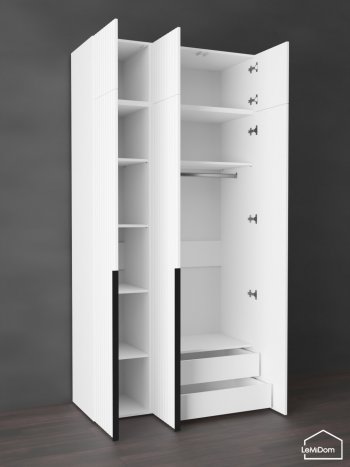 Шкаф с антресолью 1200 мм Linnea MHR-3A-2 2450х1200х510 (Белый-М 11.1.2) в Нижних Сергах - nizhnie-sergi.mebel-e96.ru