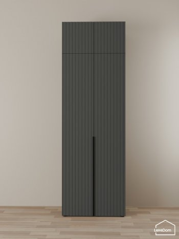 Шкаф с антресолью 800 мм Linnea MHR-2A-1 2450х800х510 (Графит-М 11.1.25) в Нижних Сергах - nizhnie-sergi.mebel-e96.ru