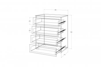 Комод Лиана графит (Зарон) в Нижних Сергах - nizhnie-sergi.mebel-e96.ru