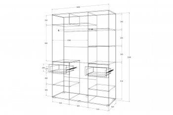 Шкаф 1600 мм Лиана графит (Зарон) в Нижних Сергах - nizhnie-sergi.mebel-e96.ru