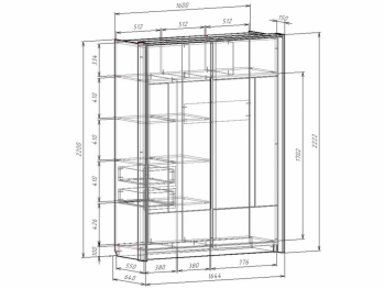 Шкаф-купе 1600 мм Либерти (Росток) в Нижних Сергах - nizhnie-sergi.mebel-e96.ru