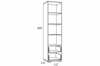 Стеллаж Лилу НМ 041.03 (Silva) в Нижних Сергах - nizhnie-sergi.mebel-e96.ru