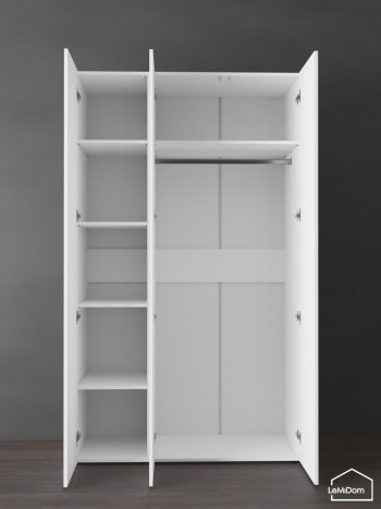 Шкаф Linnea MHR-3PO-1 2050х1200х510 (Белый-М 11.1.1) в Нижних Сергах - nizhnie-sergi.mebel-e96.ru