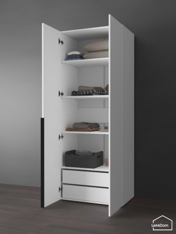 Шкаф Linnea MHR-2-4 2050х800х510 (Белый-М 11.1.1) в Нижних Сергах - nizhnie-sergi.mebel-e96.ru