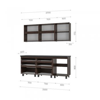 Кухонный гарнитур Лофт 2000 мм (БТС) в Нижних Сергах - nizhnie-sergi.mebel-e96.ru