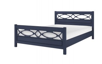 Кровать из массива Лоренса Темный лазурный (БМ) в Нижних Сергах - nizhnie-sergi.mebel-e96.ru