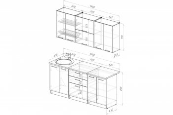 Кухонный гарнитур Лотос макси 2 1800 мм (Герда) в Нижних Сергах - nizhnie-sergi.mebel-e96.ru