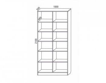 Шкаф распашной 1000 мм М6-2.4 Б+Б 100 (М6) в Нижних Сергах - nizhnie-sergi.mebel-e96.ru