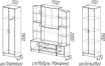 Стенка Макарена (ЭРА) в Нижних Сергах - nizhnie-sergi.mebel-e96.ru