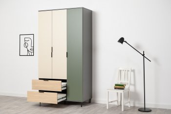 Шкаф 1200 мм Марвэл 16.317.03 зеленый (Моби) в Нижних Сергах - nizhnie-sergi.mebel-e96.ru