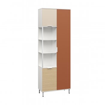 Шкаф комбинированный Марвэл 13.22 бел (Моби) в Нижних Сергах - nizhnie-sergi.mebel-e96.ru | фото