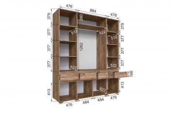 Шкаф 2000 мм Мерида крафт табачный/белый (Микон) в Нижних Сергах - nizhnie-sergi.mebel-e96.ru