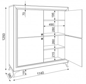 Комод распашной Саванна М24 (Риннер) в Нижних Сергах - nizhnie-sergi.mebel-e96.ru