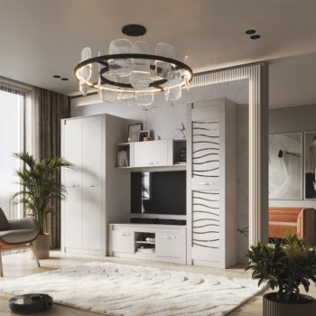 Стенка Монако Кашемир комп.3 (модульная) (БТС) в Нижних Сергах - nizhnie-sergi.mebel-e96.ru