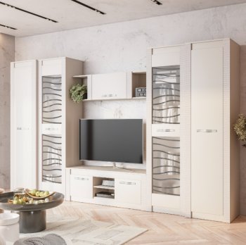 Стенка Монако Кашемир комп.4 (модульная) (БТС) в Нижних Сергах - nizhnie-sergi.mebel-e96.ru