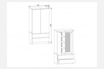 Шкаф 900 мм с антресолью Мори (ДСВ) в Нижних Сергах - nizhnie-sergi.mebel-e96.ru