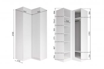 Угловой шкаф Мори графит (ДСВ) в Нижних Сергах - nizhnie-sergi.mebel-e96.ru
