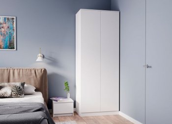 Шкаф двустворчатый Мори МШ800.1 белый (ДСВ) в Нижних Сергах - nizhnie-sergi.mebel-e96.ru