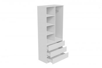 Шкаф 900 мм Мори 900.2 белый высота 2100 мм (ДСВ) в Нижних Сергах - nizhnie-sergi.mebel-e96.ru