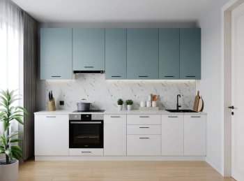 Кухонный гарнитур высокий Ниагара 3000 мм ЛДСП/МДФ (Санвут) в Нижних Сергах - nizhnie-sergi.mebel-e96.ru