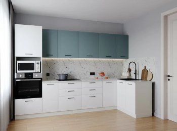 Угловой кухонный гарнитур Ниагара 3200*1400 мм МДФ/ЛДСП Sanvut в Нижних Сергах - nizhnie-sergi.mebel-e96.ru