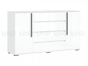 Комод 2 двери 4 ящика (1600) Норд, белый (Миф) в Нижних Сергах - nizhnie-sergi.mebel-e96.ru