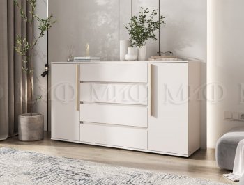 Комод 2 двери 4 ящика (1600) Норд, кашемир (Миф) в Нижних Сергах - nizhnie-sergi.mebel-e96.ru