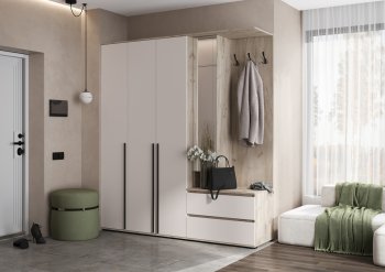 Прихожая Норд+Шкаф 1200, крафт серый/кашемир (Миф) в Нижних Сергах - nizhnie-sergi.mebel-e96.ru