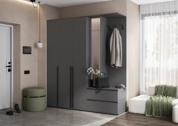 Прихожая Норд+Шкаф 1200, графит (Миф) в Нижних Сергах - nizhnie-sergi.mebel-e96.ru