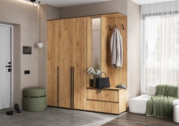 Прихожая Норд+Шкаф 1200, крафт (Миф) в Нижних Сергах - nizhnie-sergi.mebel-e96.ru