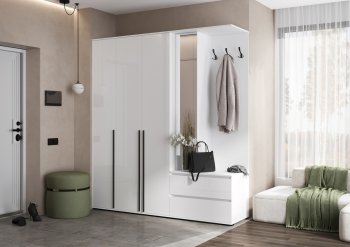 Прихожая Норд+Шкаф 1200, белый (Миф) в Нижних Сергах - nizhnie-sergi.mebel-e96.ru