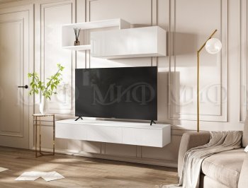 Стенка Норд-2 белый глянец (Миф) в Нижних Сергах - nizhnie-sergi.mebel-e96.ru