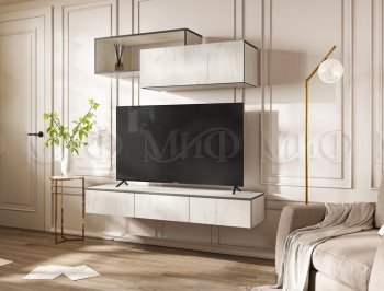Стенка Норд-2 дуб крафт белый (Миф) в Нижних Сергах - nizhnie-sergi.mebel-e96.ru