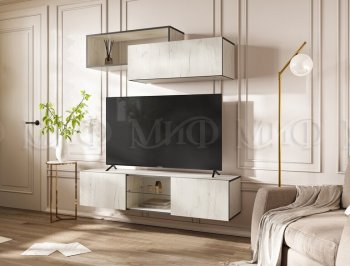 Стенка Норд-1 дуб крафт белый (Миф) в Нижних Сергах - nizhnie-sergi.mebel-e96.ru