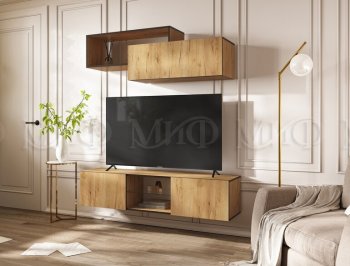 Стенка Норд-1 дуб крафт (Миф) в Нижних Сергах - nizhnie-sergi.mebel-e96.ru
