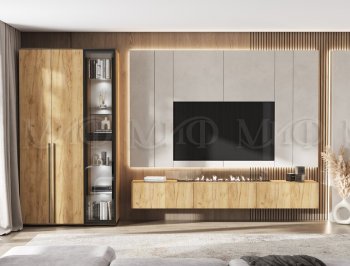 Стенка Норд дуб крафт (Миф) в Нижних Сергах - nizhnie-sergi.mebel-e96.ru