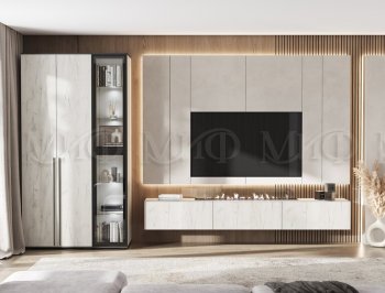 Стенка Норд крафт белый (Миф) в Нижних Сергах - nizhnie-sergi.mebel-e96.ru