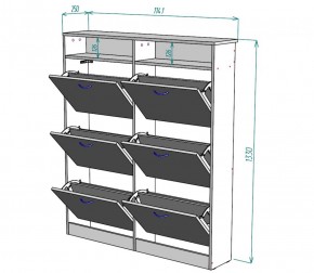 Обувница W17 (Белый) в Нижних Сергах - nizhnie-sergi.mebel-e96.ru