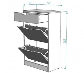 Обувница W22 (Белый) в Нижних Сергах - nizhnie-sergi.mebel-e96.ru