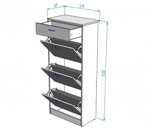 Обувница W23 (Белый) в Нижних Сергах - nizhnie-sergi.mebel-e96.ru