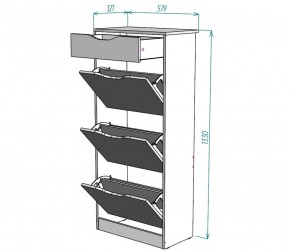 Обувница W24 (Белый) в Нижних Сергах - nizhnie-sergi.mebel-e96.ru