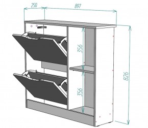 Обувница W30 (ДСС-Белый) в Нижних Сергах - nizhnie-sergi.mebel-e96.ru