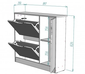 Обувница W32 (ДВ) в Нижних Сергах - nizhnie-sergi.mebel-e96.ru