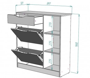 Обувница W34 (Белый) в Нижних Сергах - nizhnie-sergi.mebel-e96.ru