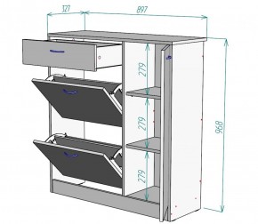 Обувница W35 (ДСС-Белый) в Нижних Сергах - nizhnie-sergi.mebel-e96.ru