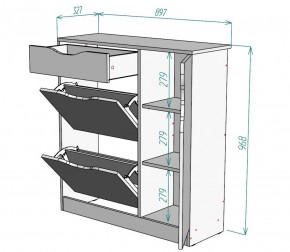 Обувница W36 (Белый) в Нижних Сергах - nizhnie-sergi.mebel-e96.ru